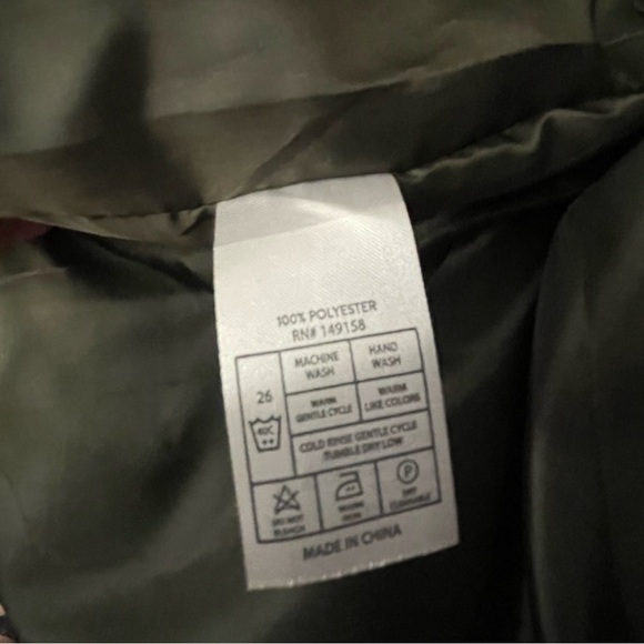 Men’s Nomad Full Zip Puffer Winter Jacket Olive/Black Size Large - Picture 4 of 4